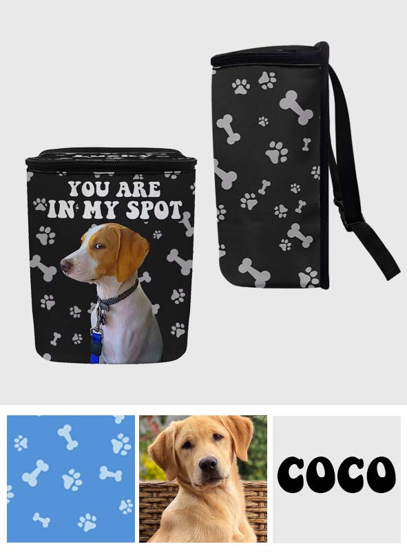 Du bist auf meinem Platz – Personalisierter tragbarer Auto-Mülleimer/Organizer für Hunde