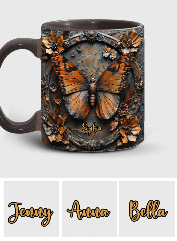 Beautiful Monarch - Personalized Butterfly Accent Mug