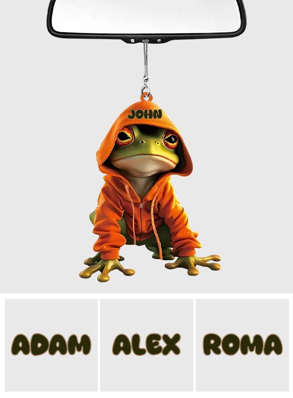 Ich liebe Frösche – Personalisierter Frosch-Autoanhänger