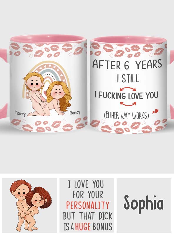 Auch nach all den Jahren liebe ich dich immer noch – personalisierte Tasse für Paare