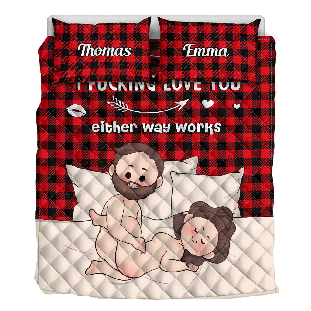 I Love You - Personalized Couple Quilt Set