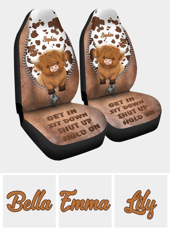 Get In Sit Down Shut Up Hold On - Personalized Frog Seat Covers