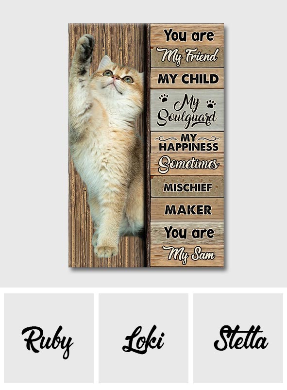 Ich gehöre dir – Personalisierte Katzenleinwand und Poster