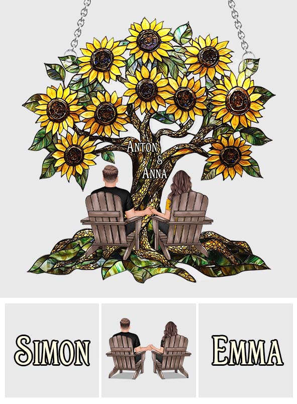 Du & Ich – Personalisierter Sonnenfänger für Paare zum Aufhängen am Fenster