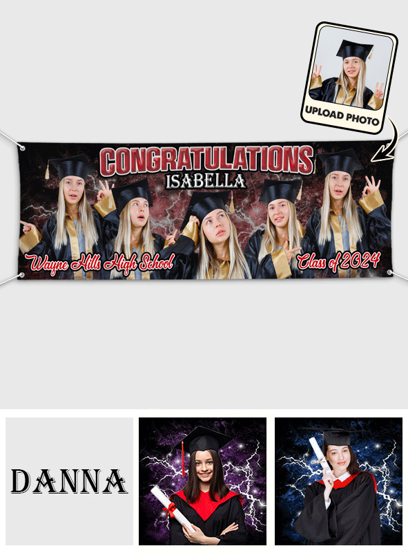 Herzlichen Glückwunsch – personalisiertes Abschlussbanner