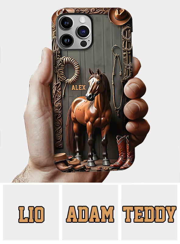 Love Horses - Personalized Horse Full Print Phone Case