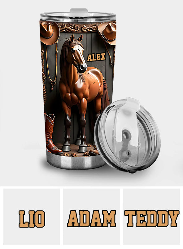 Love Horses - Personalized Horse Tumbler