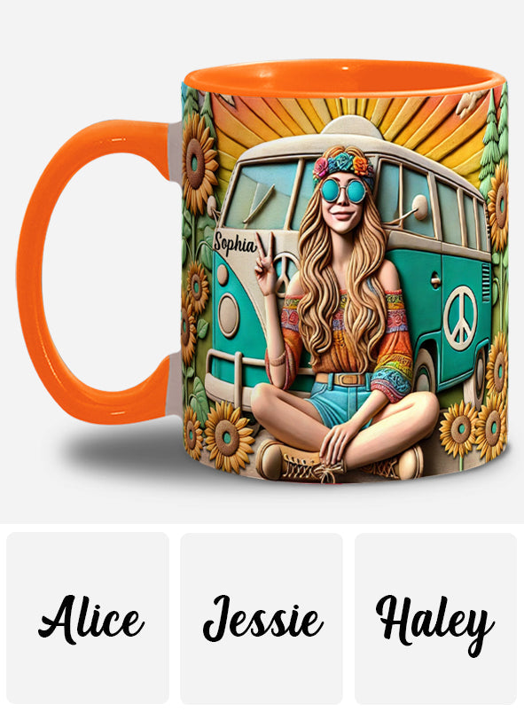 Hippie Soul – Personalisierte Tasse mit Hippie-Akzent