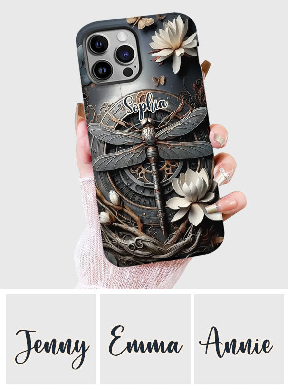 Black Dragonfly - Personalized Dragonfly Full Print Phone Case