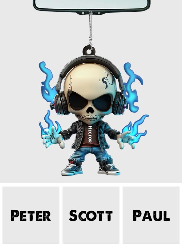 Cooler Totenkopf – Personalisierter Totenkopf-Autoanhänger