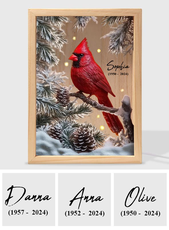 Your Light Will Always Shine In My Heart - Personalized Memorial Picture Frame Light Box