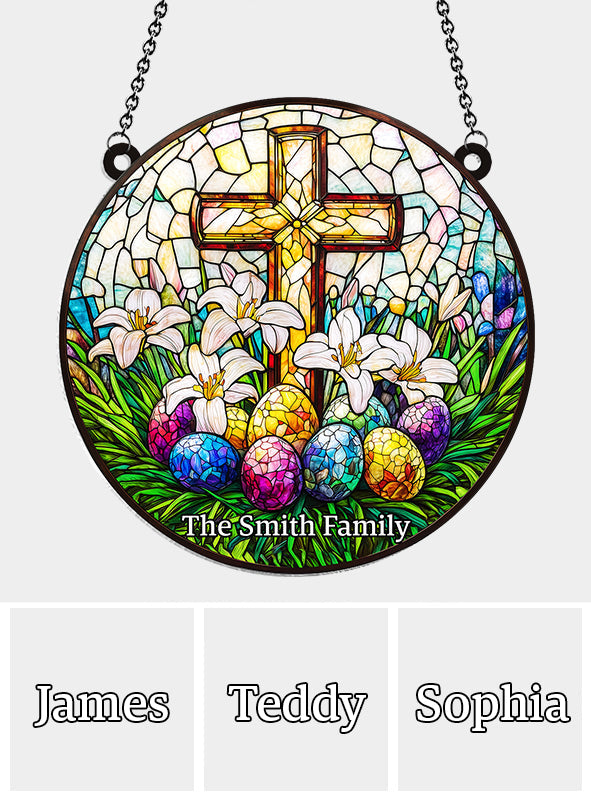 Er ist auferstanden – Personalisierter christlicher Fensterhänger