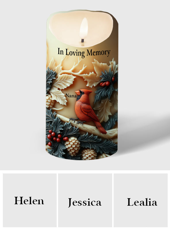 Christmas Memory - Personalized Memorial Flameless Candle