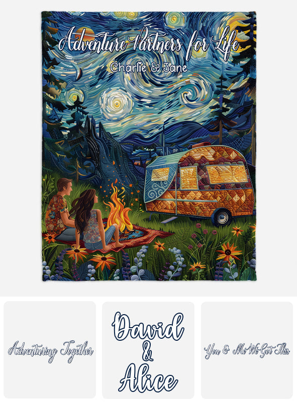 Abenteuerpartner fürs Leben – Personalisierte Pärchendecke