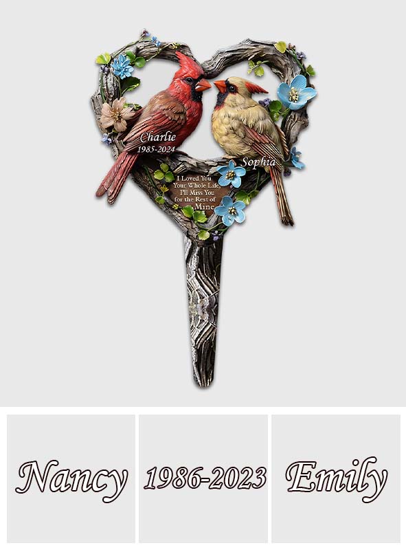 Ich habe dich mein ganzes Leben lang geliebt – Personalisierte Gedenktafel aus Acryl.