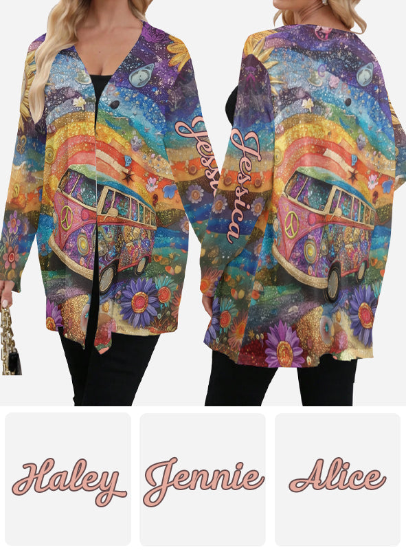 Hippie Girl – Personalisierter Hippie-Cardigan