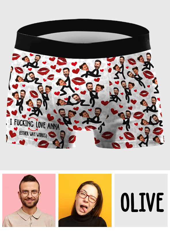 Meine Lieblingsbeschäftigung – personalisierte Boxershorts für Paare