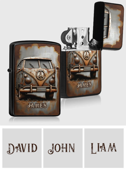Vintage Caravan - Personalized Hippie Lighter