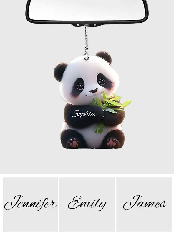 Love Panda - Personalized Panda Lover Car Ornament