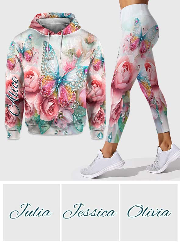 Schmetterlinge lieben – Personalisierter Schmetterlings-Hoodie und Leggings