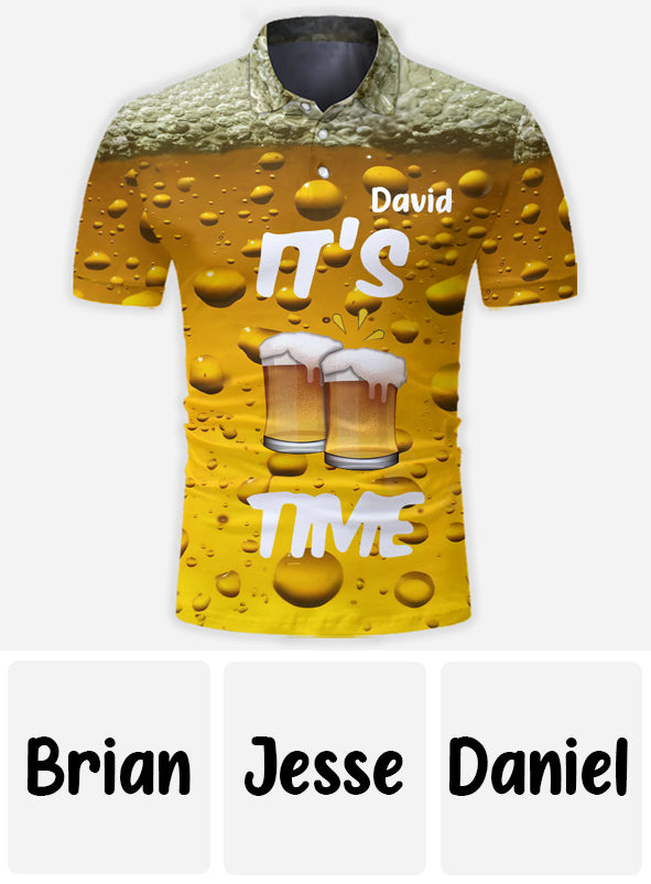 It's Beer Time - Personalized Beer Polo Shirt
