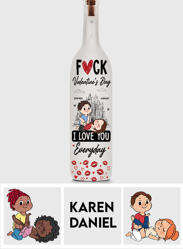 I Love You - Personalized Couple Wine Bottle Lamp