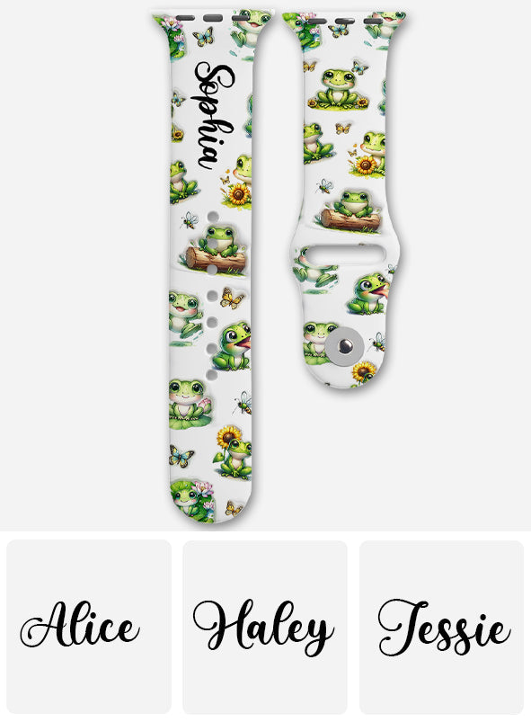 Just A Girl Who Loves Frogs - Personalized Frog Apple Watch Band