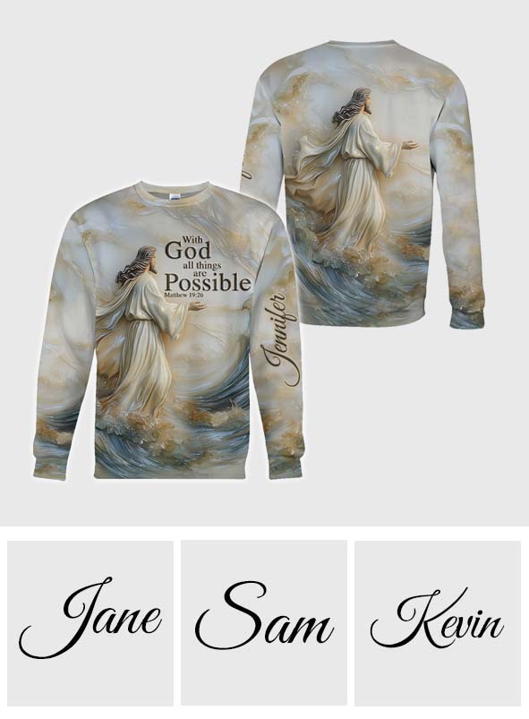 Mit Gott ist alles möglich – Personalisiertes christliches T-Shirt