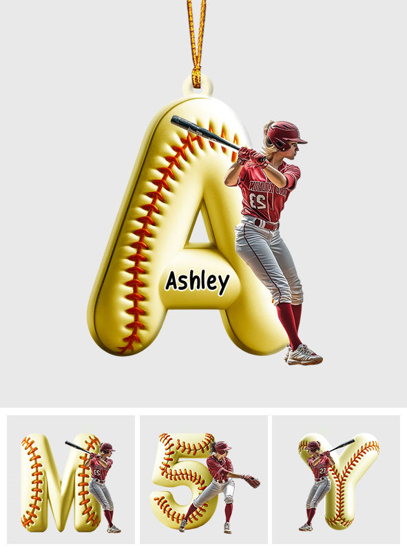 Best Player Ever - Personalized Softball Ornament