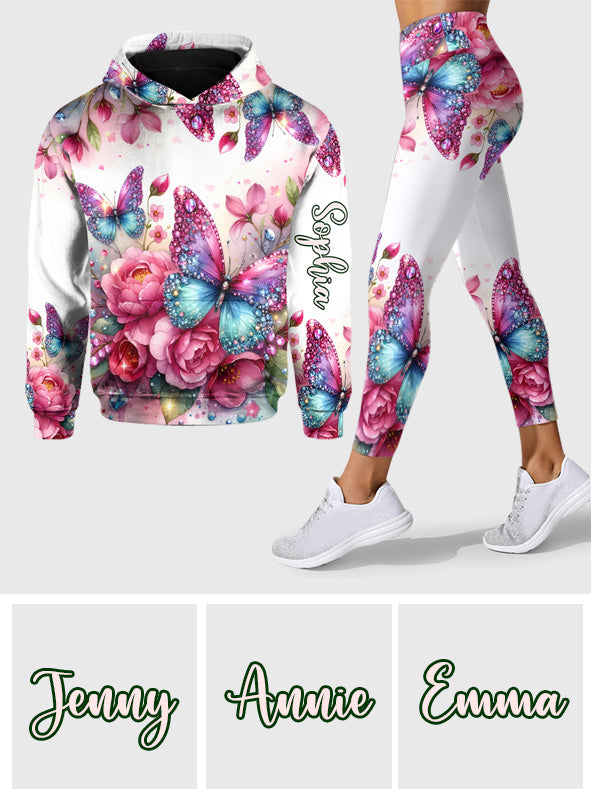 Sparkle Butterfly - Personalized Butterfly Hoodie and Leggings