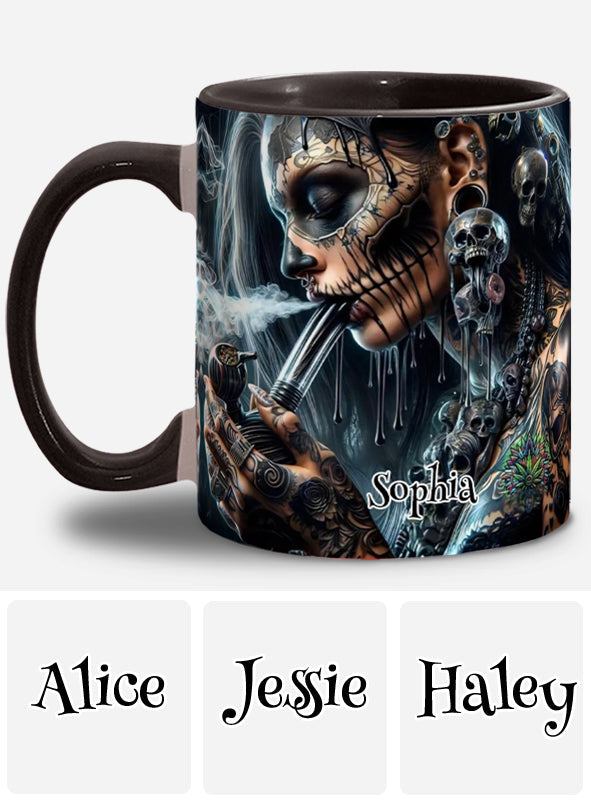 Psychedelic Queen - Personalisierter Becher mit Weed-Motiv