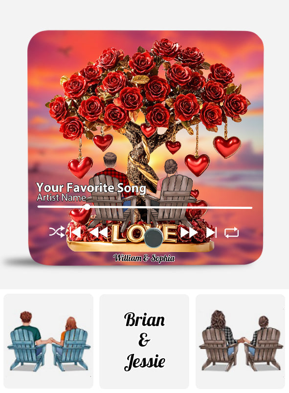 Perfekt – Personalisierter Kühlschrankmagnet für Paare mit Musikmotiv