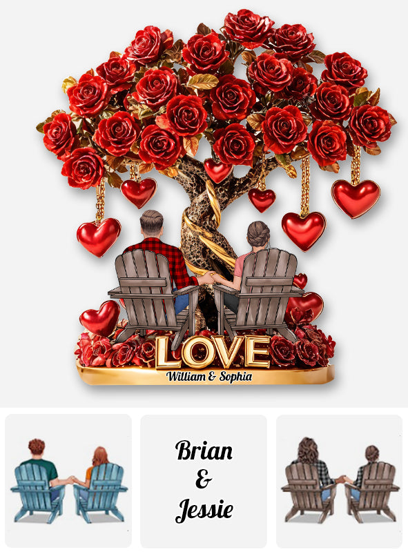 Wahre Liebe – Personalisierter Auto-Sonnenblendenclip in Pärchenform