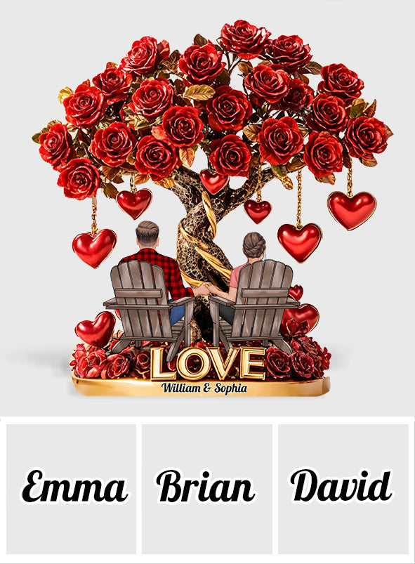 Tree of Love - Personalized Couple Custom Shaped Acrylic Plaque
