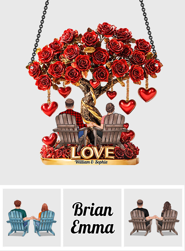 Baum der Liebe – Personalisierter Fensterhänger für Paare