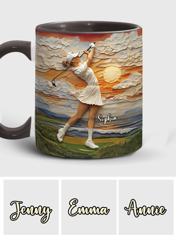 Golf Is My Life - Personalized Golf Accent Mug