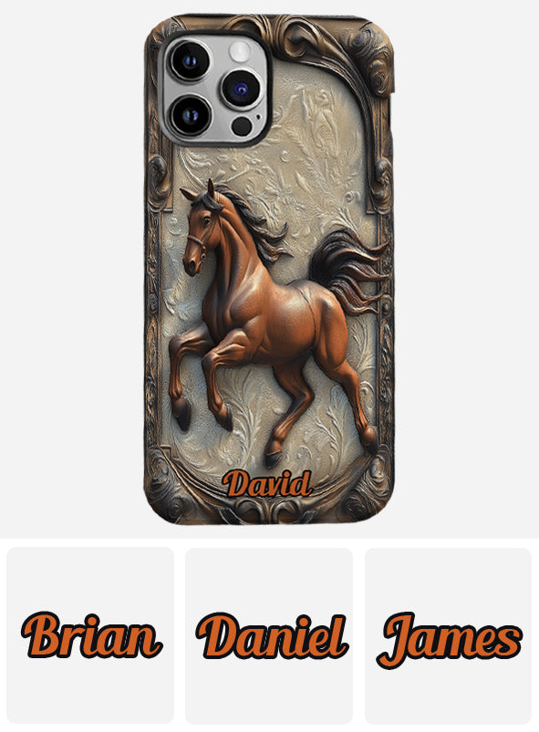 Liebe zum Pferd – Personalisierte Handyhülle mit Pferdemotiv