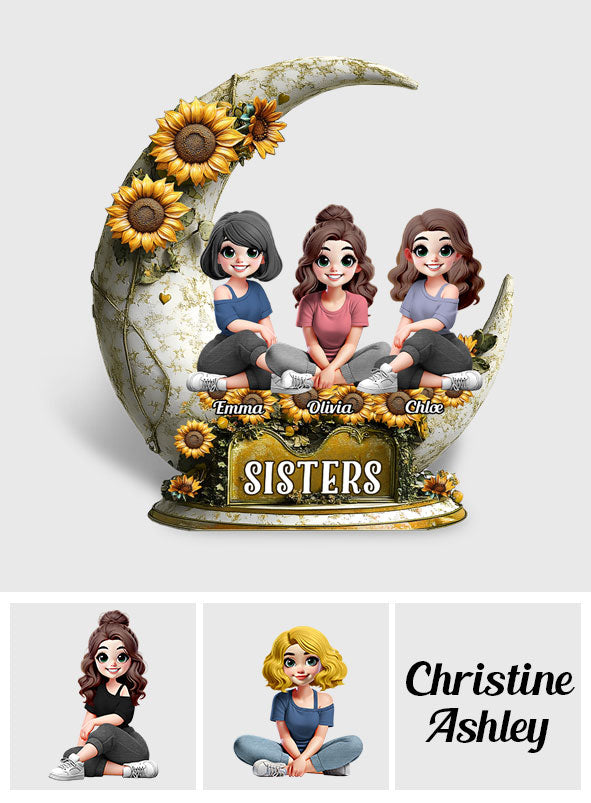 Schwestern – Personalisierte Acrylplakette in individueller Form für beste Freundinnen