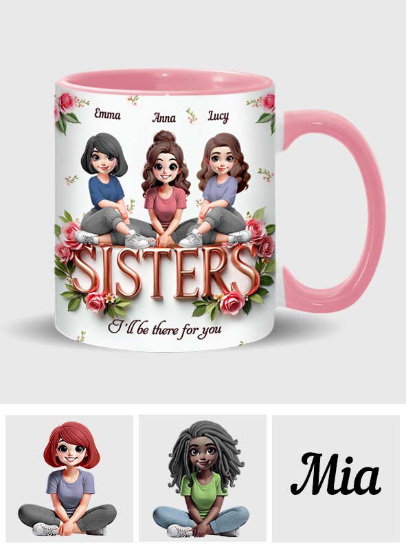 Schwestern - Personalisierte Tasse mit dem Aufdruck „Beste Freundin“