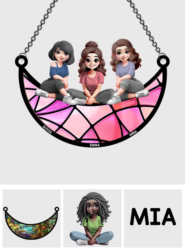 Ich bin für dich da – Personalisierter Sonnenfänger fürs Fenster, der deine beste Freundin umhüllt