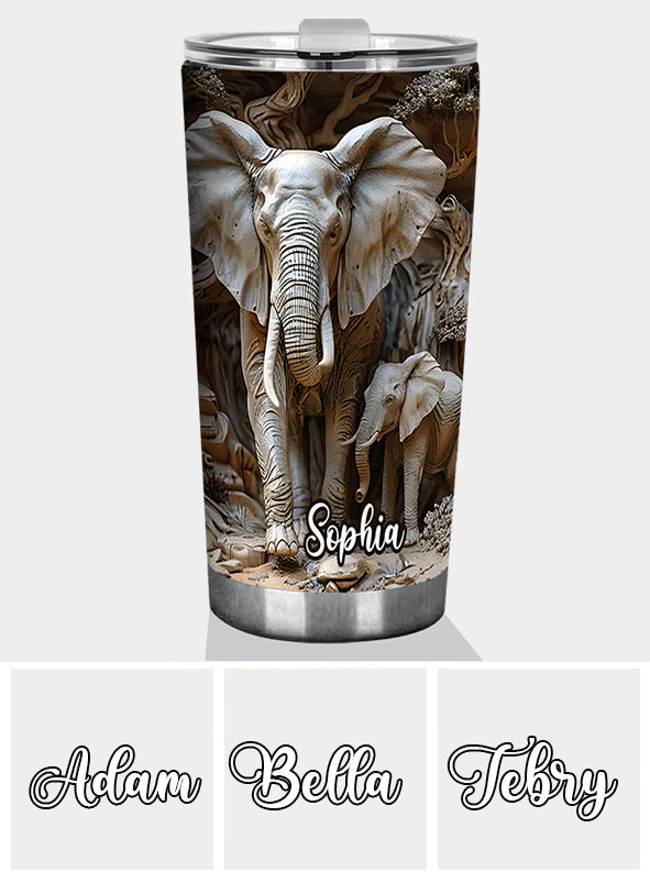 Liebe Elefant - Personalisierter Elefanten-Trinkbecher