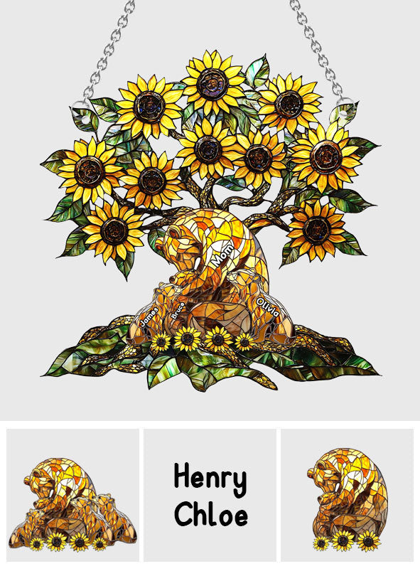 Mama Bär – Personalisierter Mutter-Fensterhänger-Sonnenfänger