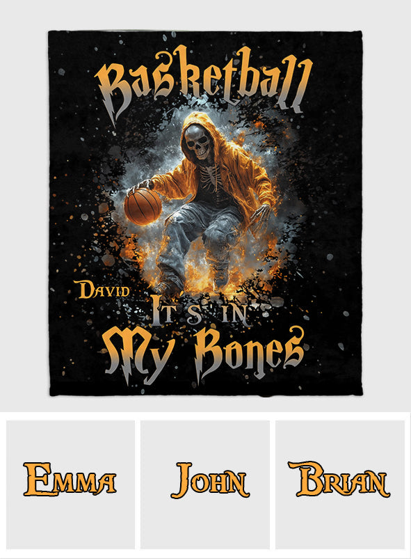 Basketball liegt mir im Blut – Personalisierte Basketballdecke