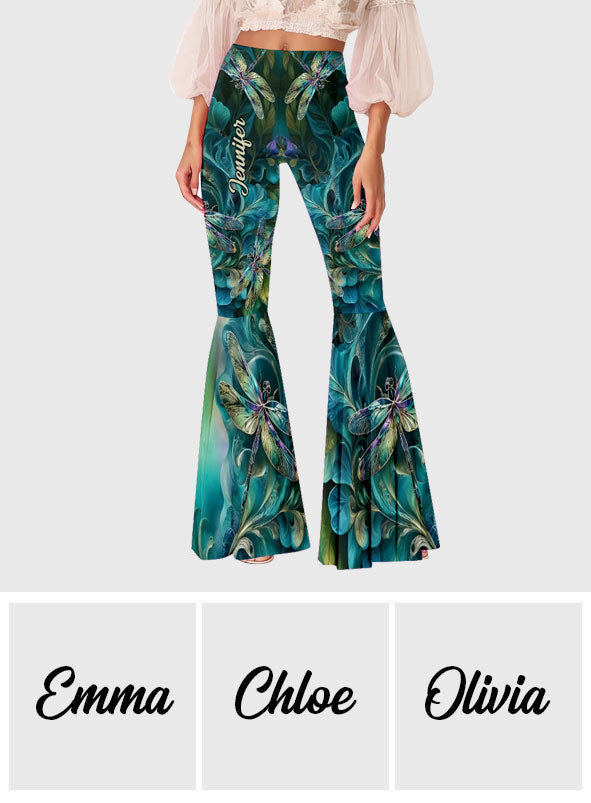 Stunning Dragonfly - Personalized Dragonfly Flare Leggings