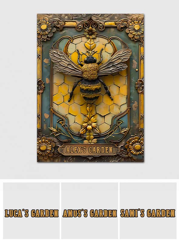 Mein Lieblingsplatz – Personalisiertes rechteckiges Metallschild für Gartenliebhaber