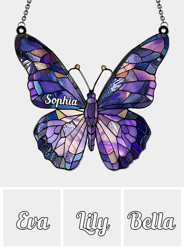 Wunderschöner Schmetterling – Personalisierter Schmetterlings-Fensterhänger als Sonnenfänger