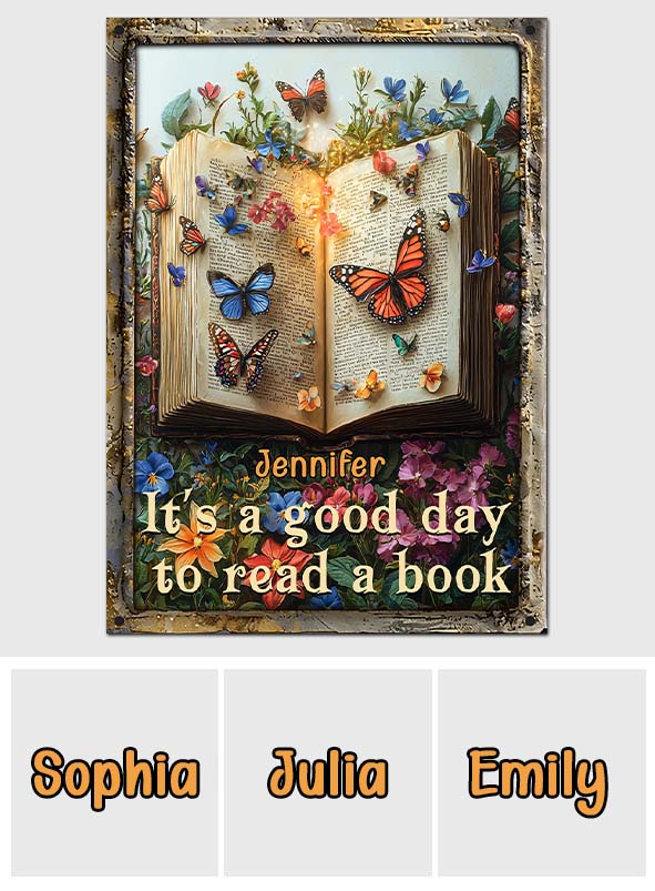 It's A Good Day - Personalized Book Rectangle Metal Sign