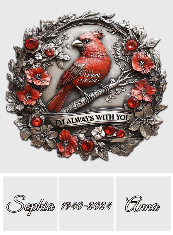 I'm Always With You - Personalized Memorial Shaped Car Visor Clip