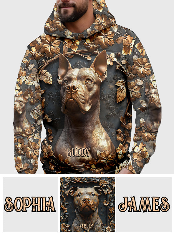 Starker Pitbull – Personalisiertes T-Shirt mit Hundemotiv