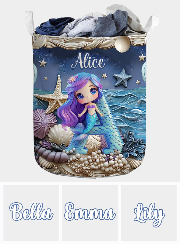 Adorable Mermaid Letter Kid Storage Basket